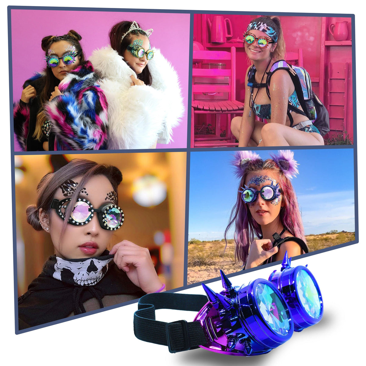  Steampunk Goggles and Kaleidoscope Glasses 