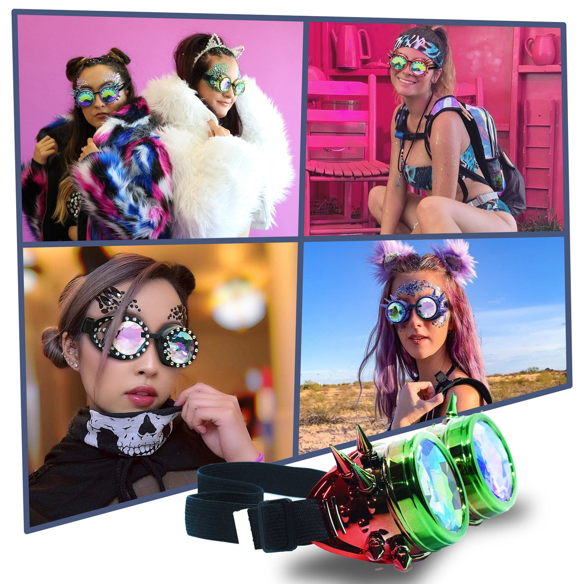  Steampunk Goggles and Kaleidoscope Glasses 