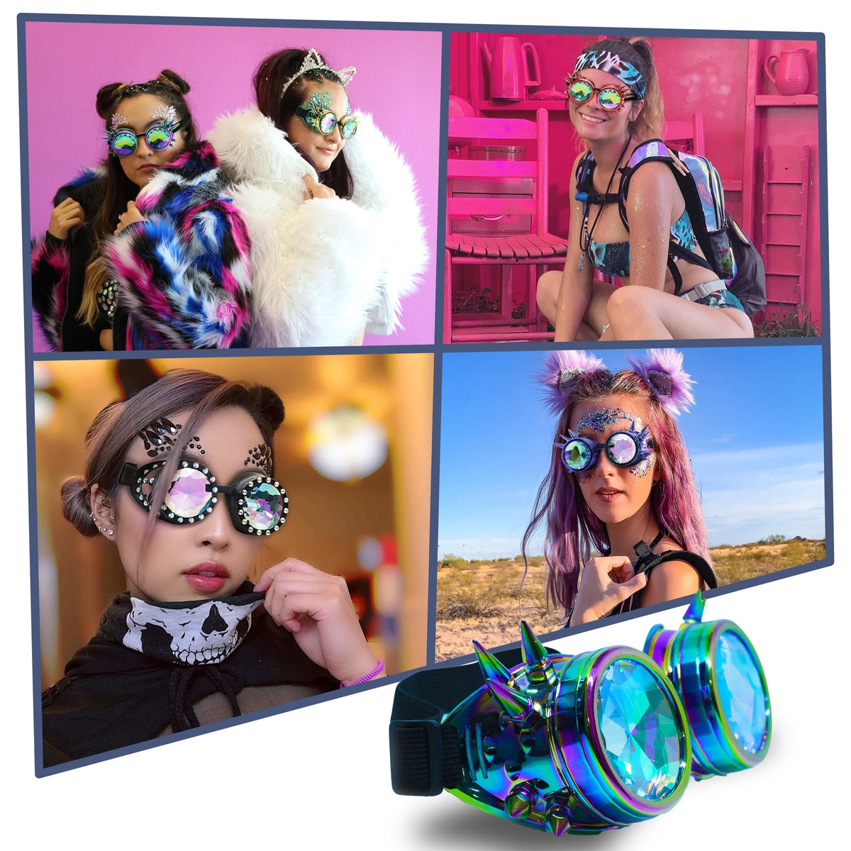  Steampunk Goggles and Kaleidoscope Glasses 
