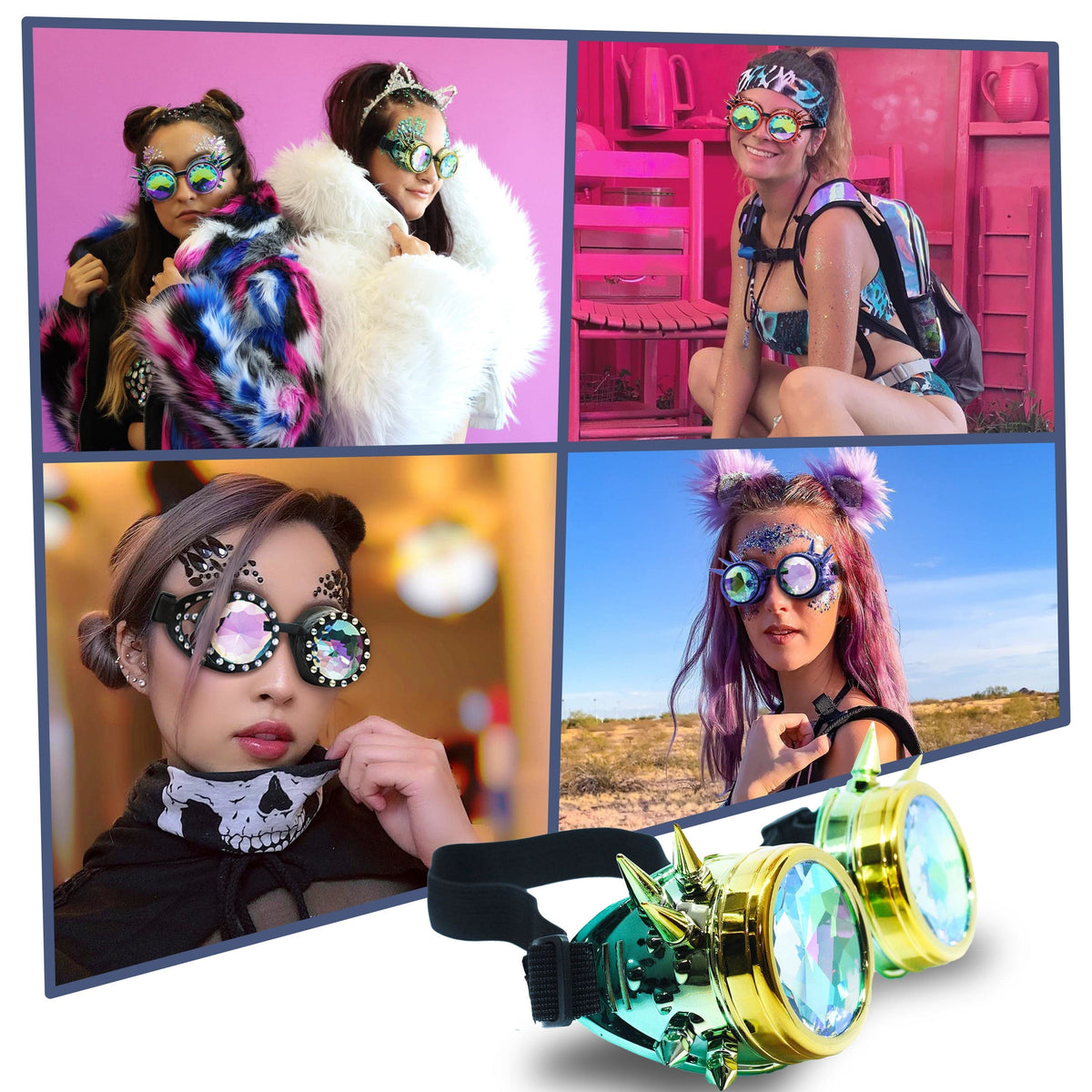  Steampunk Goggles and Kaleidoscope Glasses 