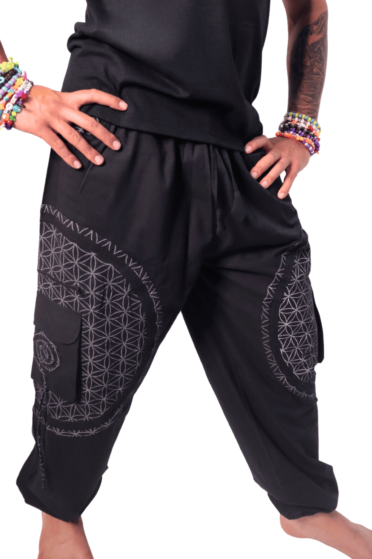  Flow Pants - Black Flower of Life 
