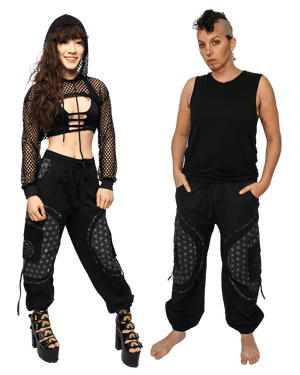 Flow Pants - Black Flower of Life