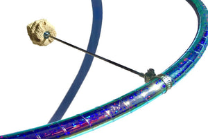 Fire hoop with wick and glitter