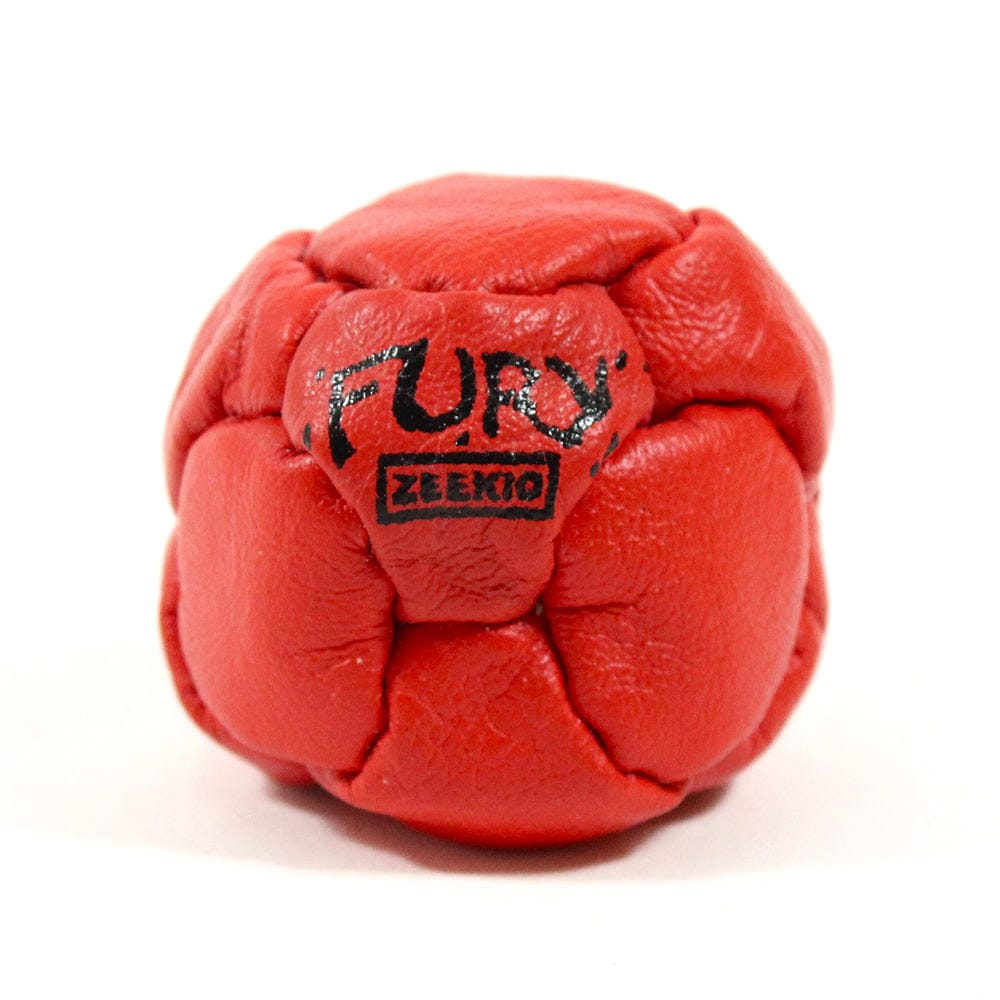  The Fury Footbag - Genuine Leather - 14 Panel Hand Stitched - Sand filled Hacky Sack 
