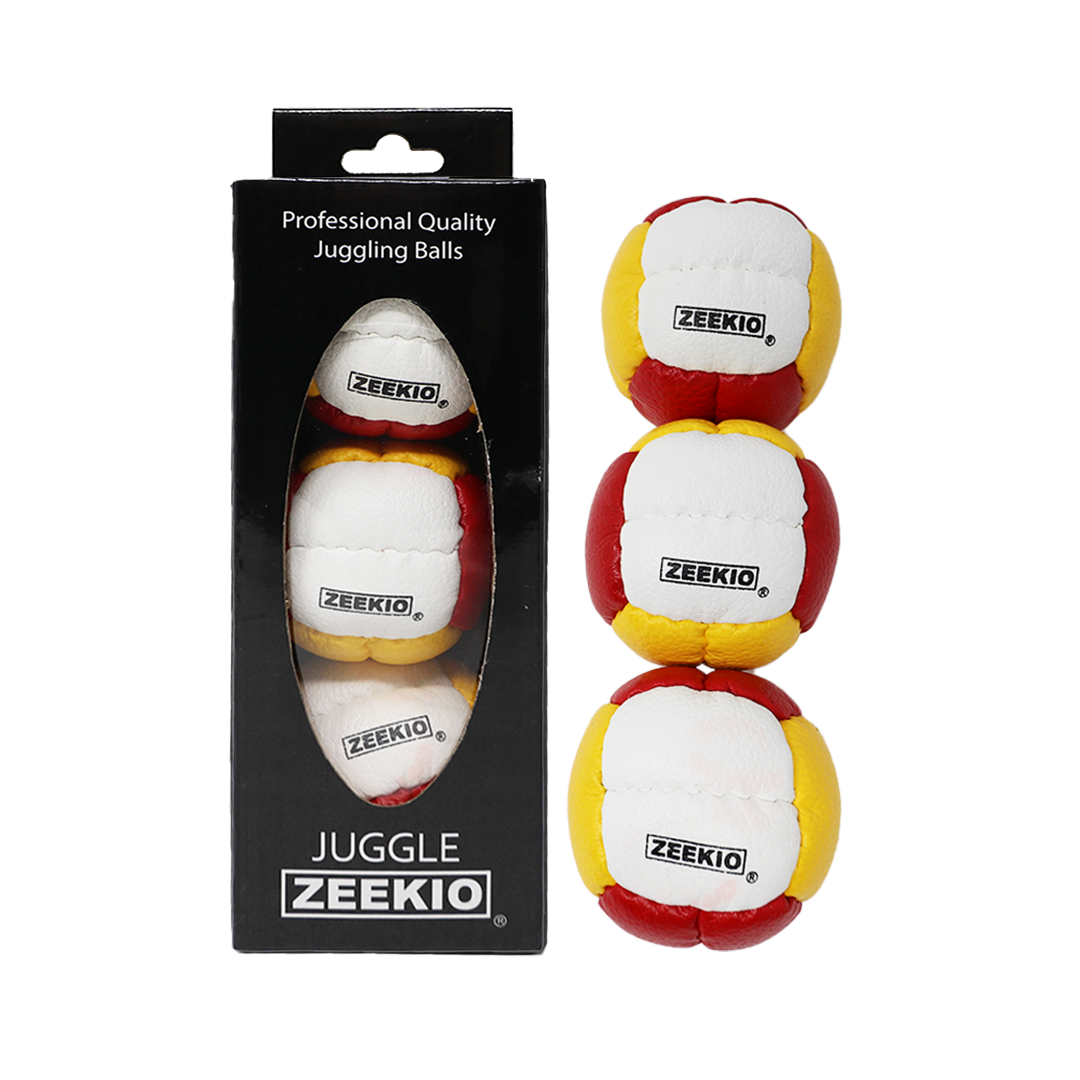  Zeekio Galaxy Juggling Balls - Premium 12 Panel Genuine Leather Balls - 130g - 67mm - Pack of 3 