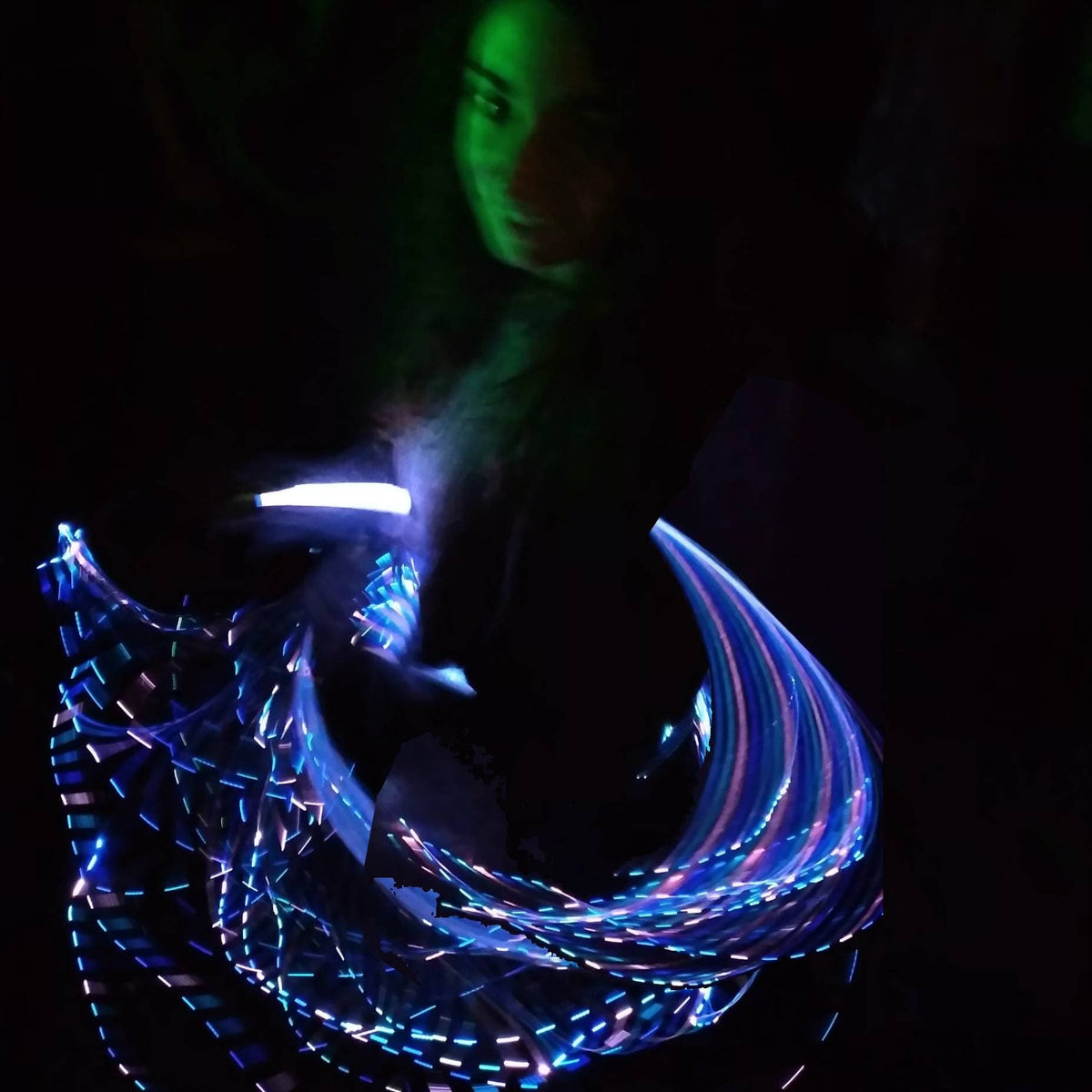 Zeekio Pixel Whip - 6' Fiber Optic Flow Toy - Colors Changing Light Party 