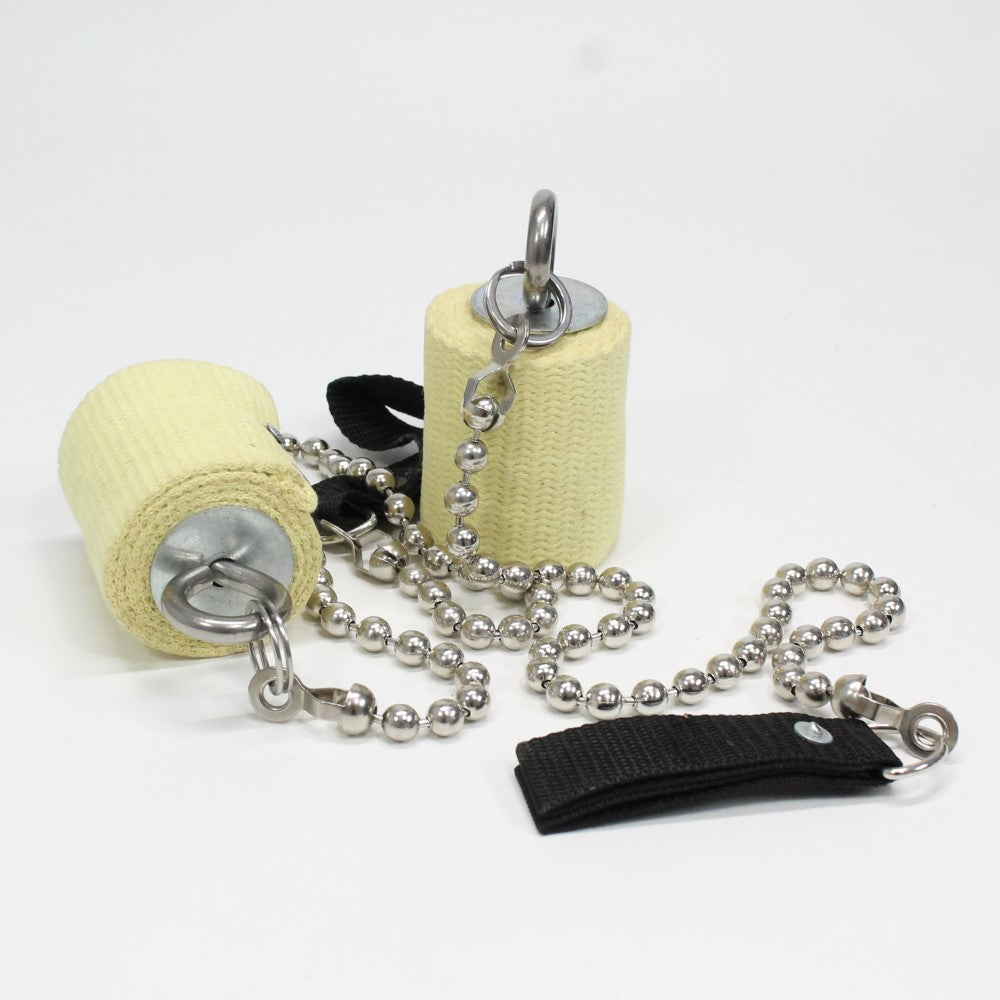  Zeekio Beefy Fire Poi- Adjustable ball chain - Full Meter of 70mm Kevlar 