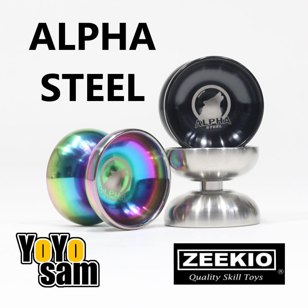  Zeekio Alpha Steel Yo-Yo - Organic Shaped Stainless Steel - Undersized YoYo with D Sized Bearing 