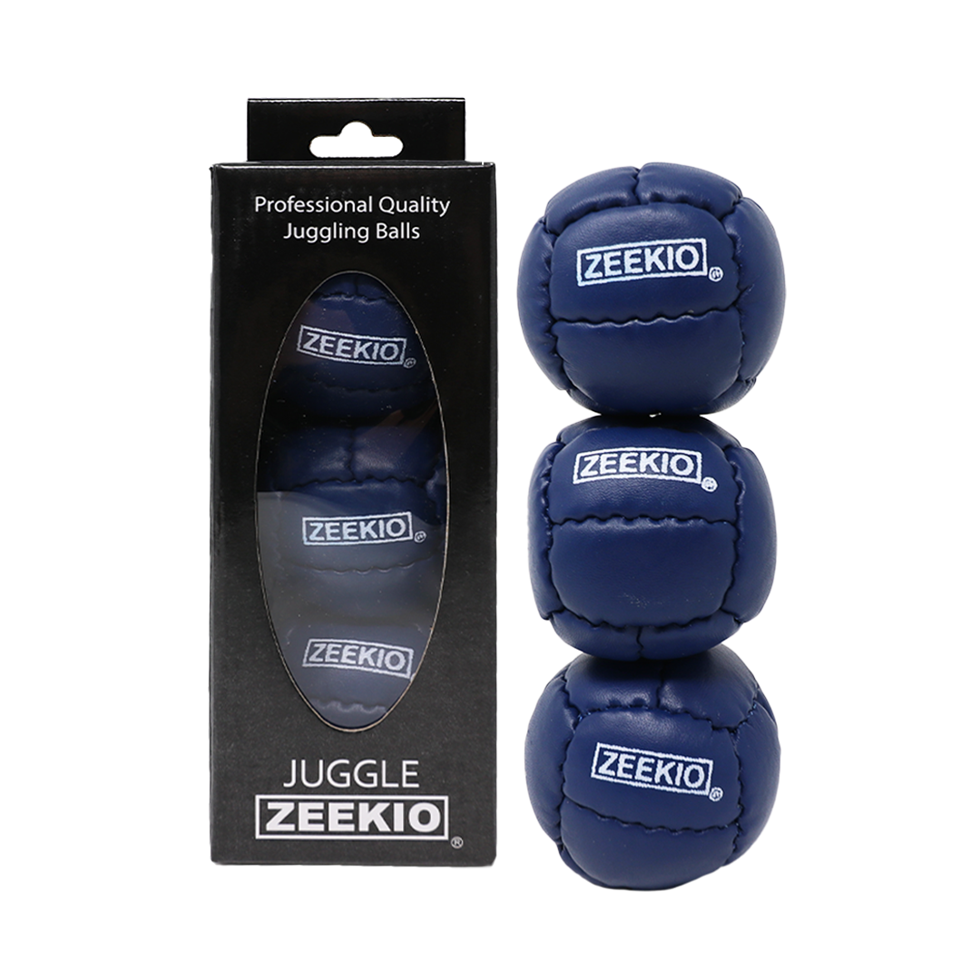  Zeekio Galaxy Juggling Balls - Premium 12 Panel Genuine Leather Balls - 130g - 67mm - Pack of 3 