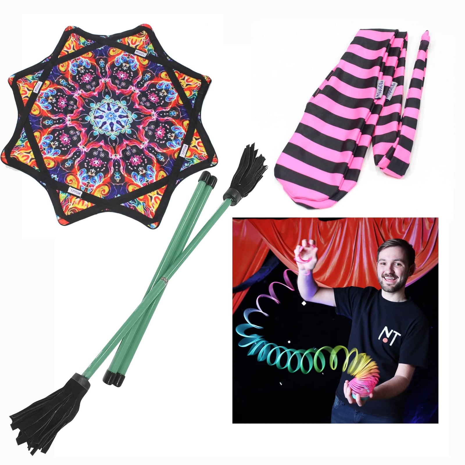  YoYoSam Flow Toy Kit - Everything You Need to Begin the Art of Flow! Including Mougee Z-Stix and Zeekio! 