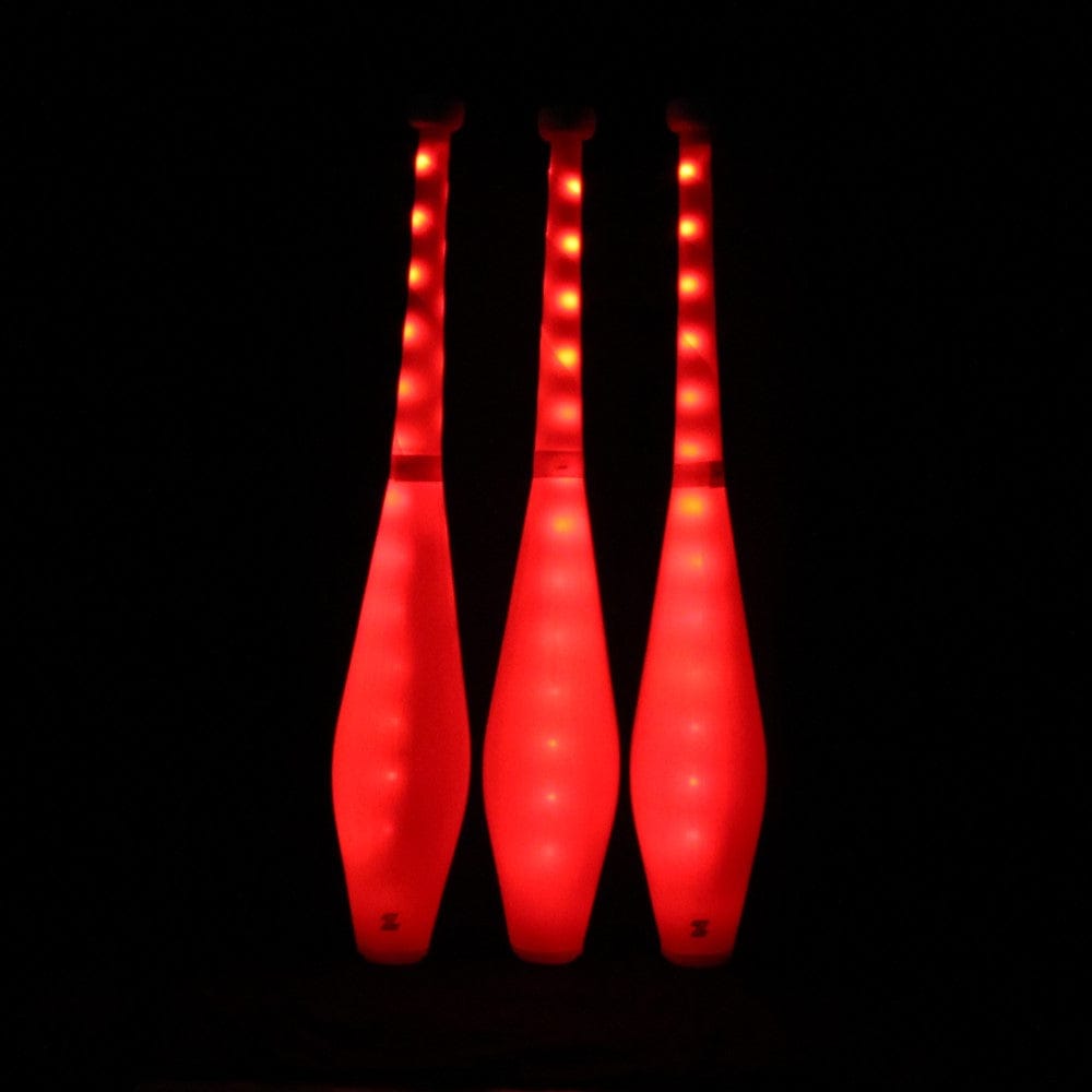  Zeekio Multi-Color LED Light Up Juggling Clubs with Charger and Remote (Set of 3) 