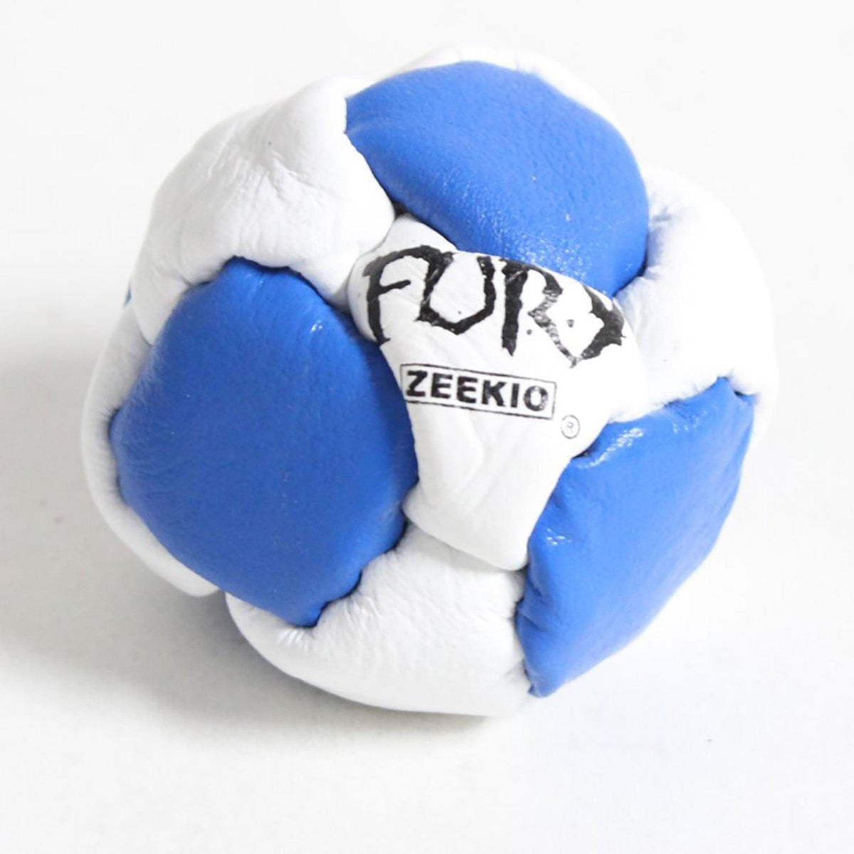  The Fury Footbag - Genuine Leather - 14 Panel Hand Stitched - Sand filled Hacky Sack 