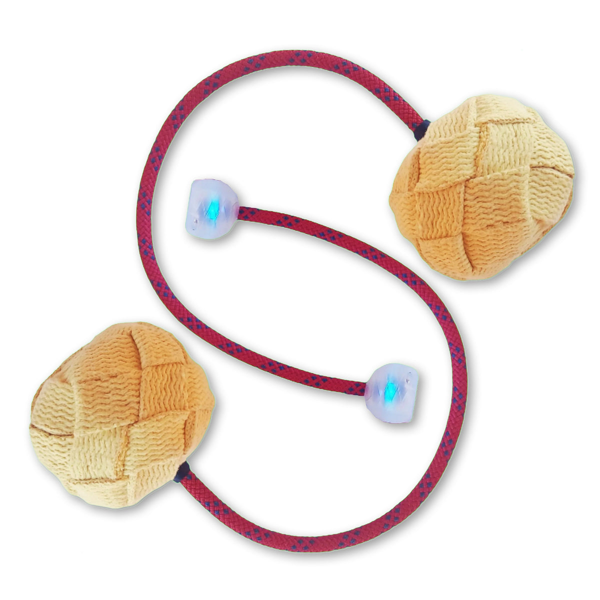 Dragon Sphere Fire Poi (Red Kevlar Rope)