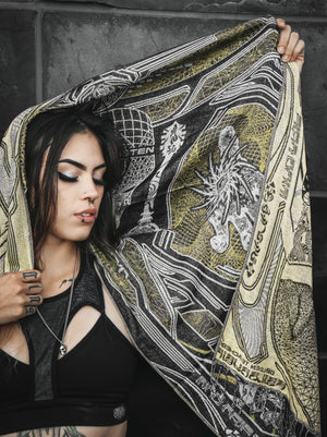 RESTOCKED ✦ GOLDEN TEACHERS V1 • GOLD • Festival Shawl/Scarf NEW