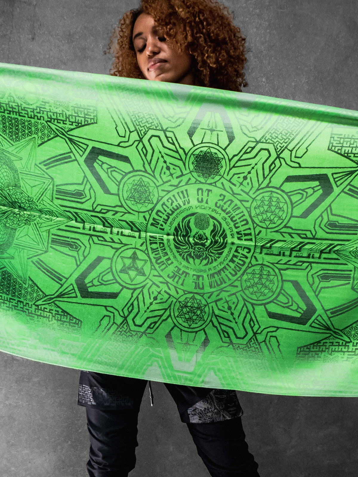 WOUNDS TO WISDOM • Yantrart x Rage Nation • UV-Reactive Gradient Shawl