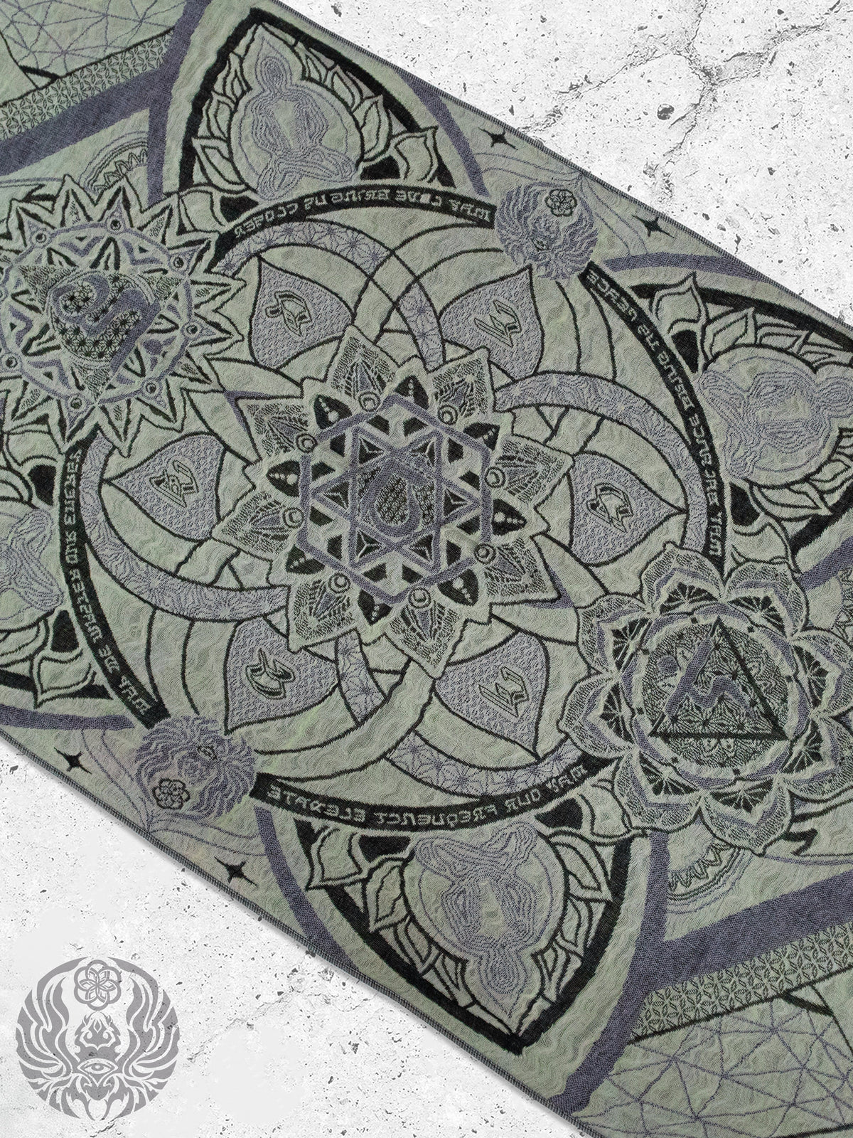 NEW RELEASE • HARMONY HEALS • UV-REACTIVE GREEN MINT • Festival Shawl/Scarf