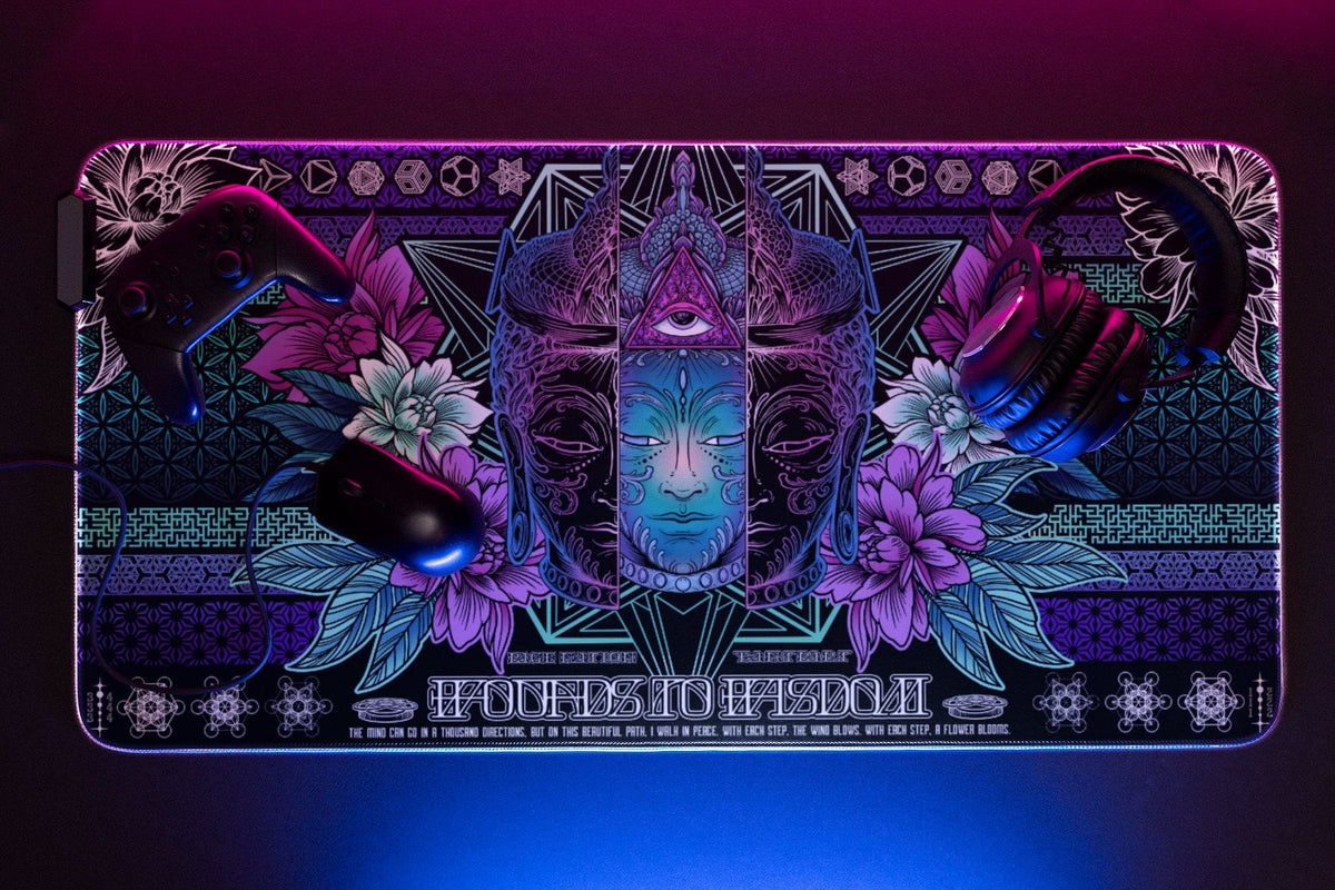 WOUNDS TO WISDOM V2 • ETHEREAL HUES • XXL RGB GAMING MOUSEPAD