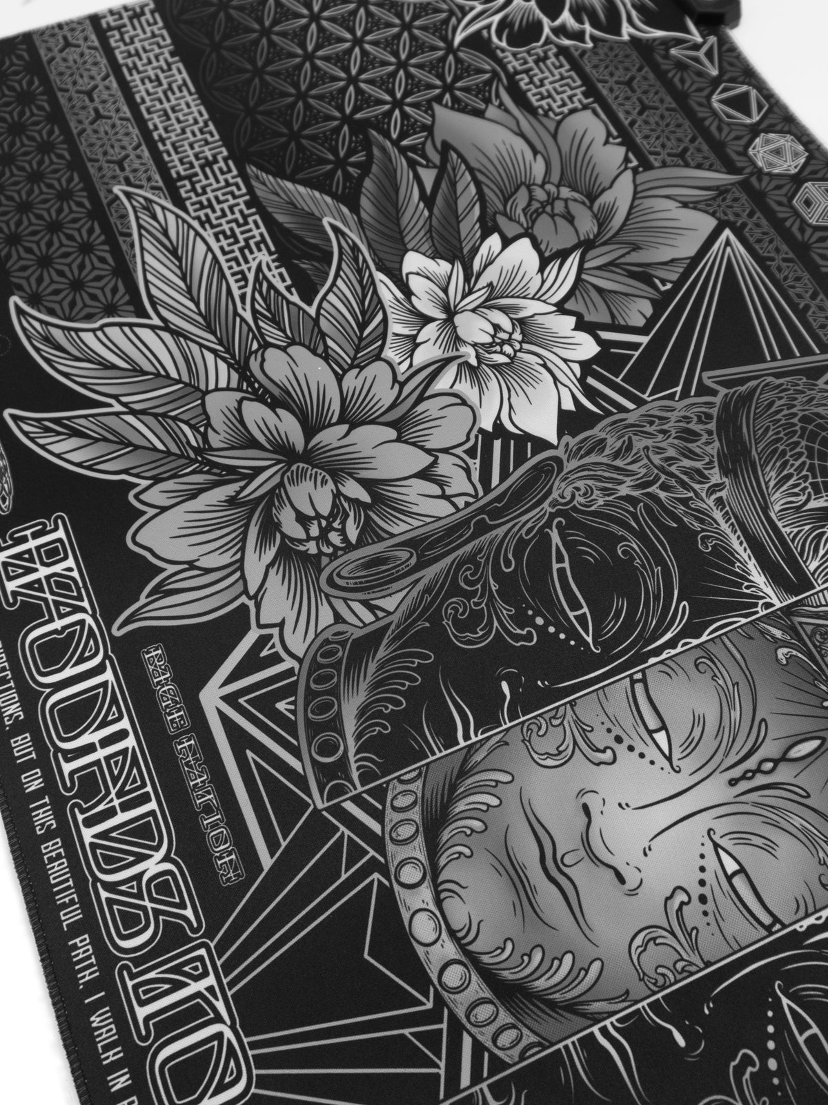 WOUNDS TO WISDOM V1 • MONOCHROME • XXL RGB GAMING MOUSEPAD