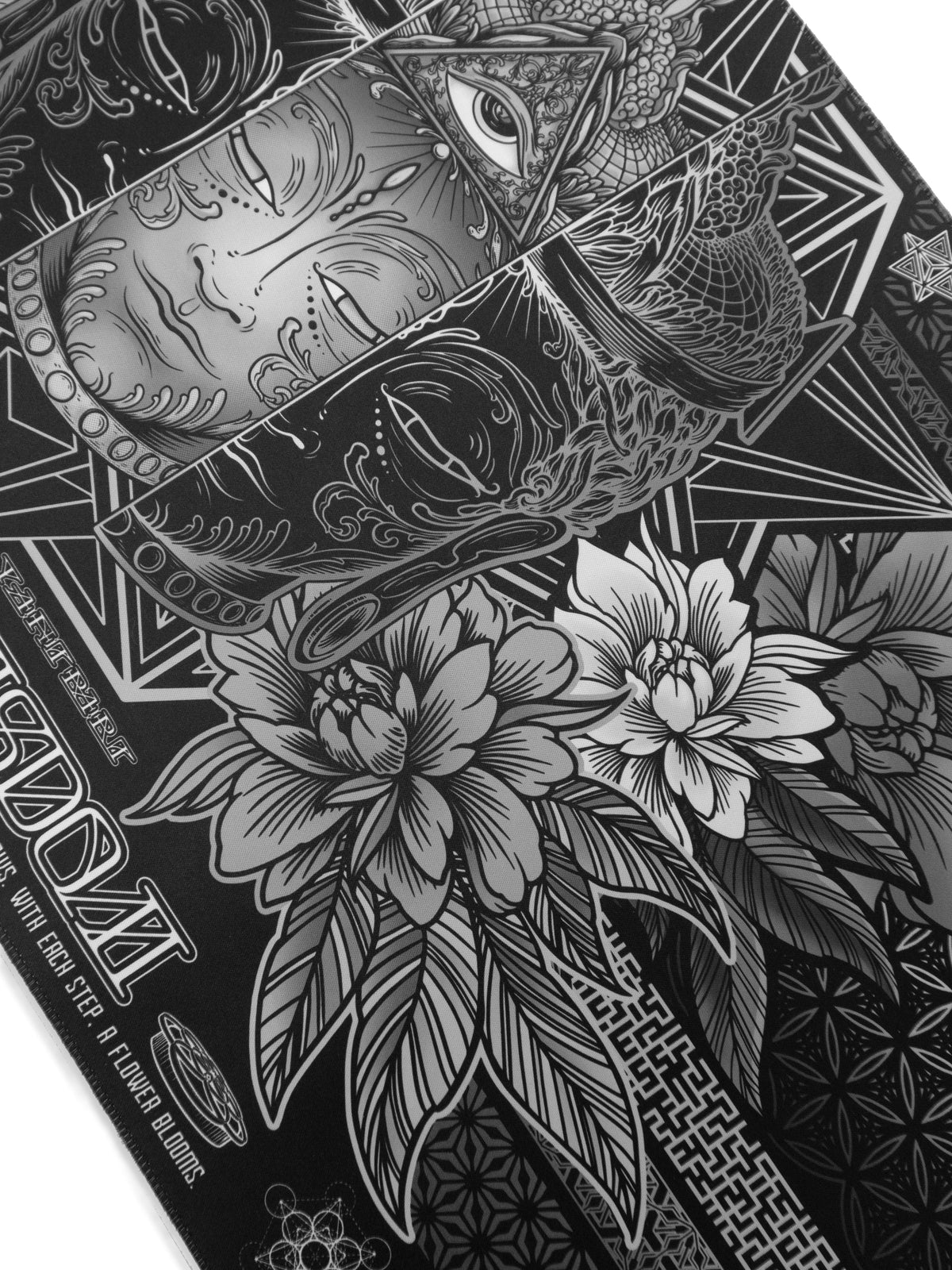 WOUNDS TO WISDOM V1 • MONOCHROME • XXL RGB GAMING MOUSEPAD