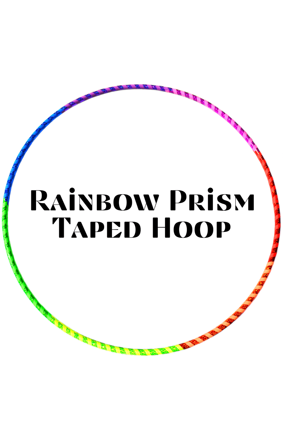  Rainbow Prism Taped Hoops ~ Beginner & Kids Fitness & Practice Hoops 