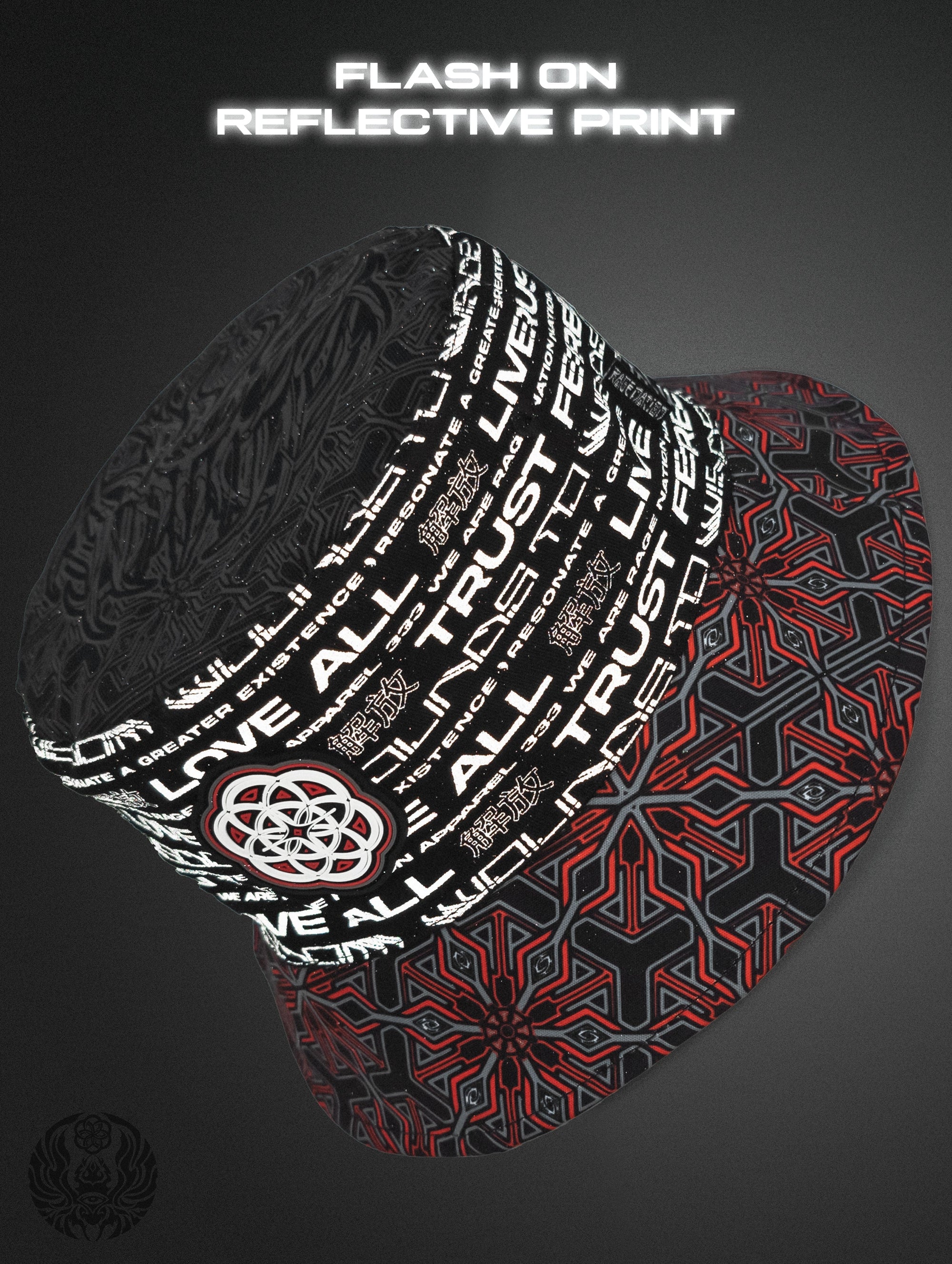 PROTECTED BY INTENT ✦ REVERSIBLE / REFLECTIVE ✦ BUCKET HAT w/ hidden pocket