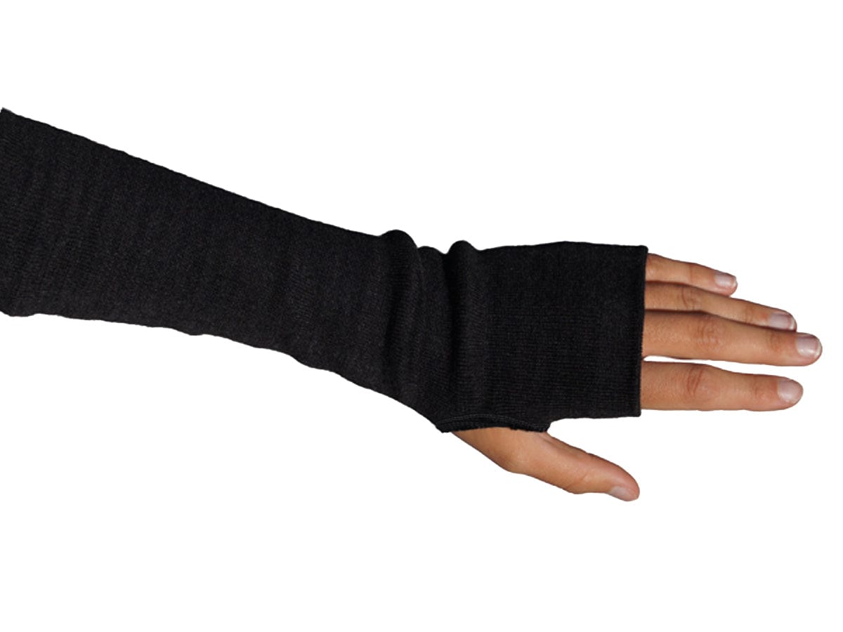 Black arm sleeve with fingerless glove 