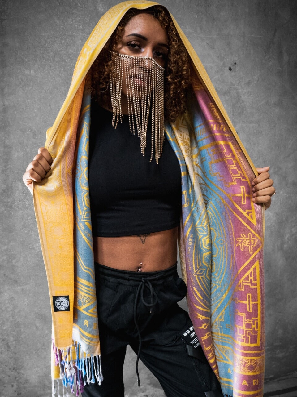 YELLOW AMETHYST DHARMA • Reversible Festival Shawl/Scarf