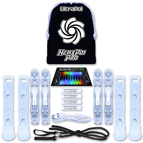 LED Glow Stick HelixPoi Pro Set with Gear Bag | UltraPoi