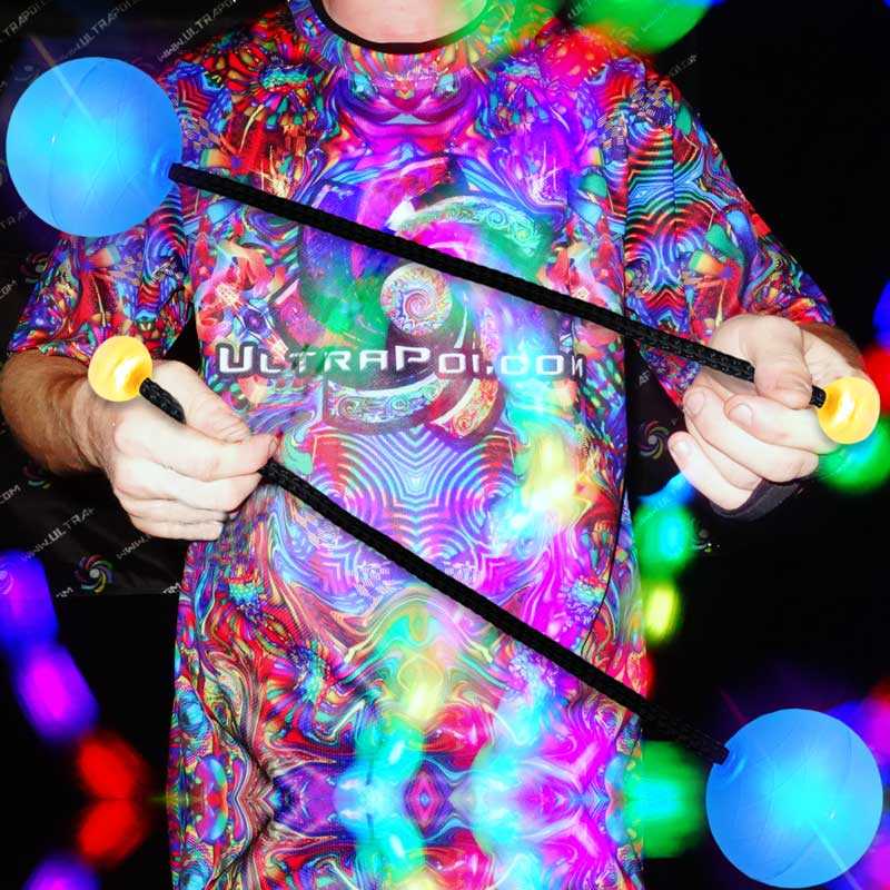 Ultra Poi Ropes LED Contact Orb Poi Set with Gear Bag | UltraPoi