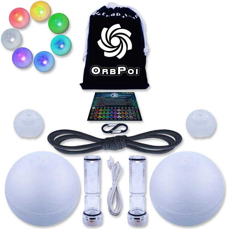 Ultra Poi Ropes LED Contact Orb Poi Set with Gear Bag | UltraPoi
